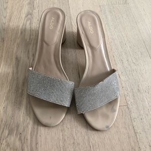 Aldo sparkly slide on heels.